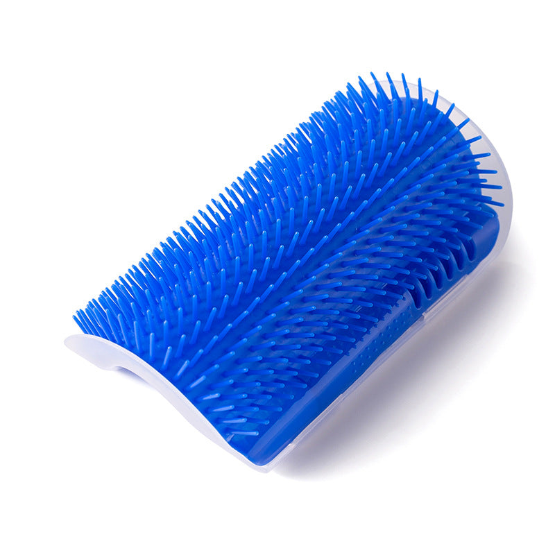 Coathaus Cat Self-Groomer Corner Brush in Ocean Blue