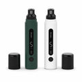 Coathaus Quiet Nail Grinder in Forest Green and Cloud White standing side by side with caps