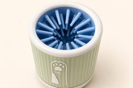 Close-up of the soft silicone bristles inside the Coathaus Paw Cleaner Cup